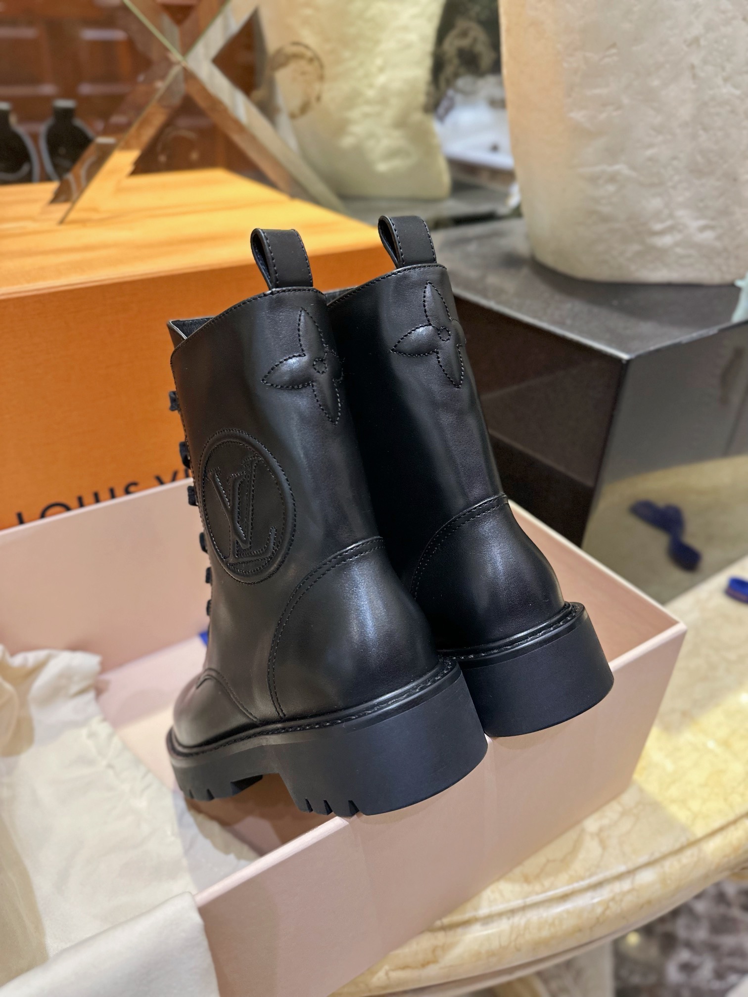 LV Territory Signature Biker Boots