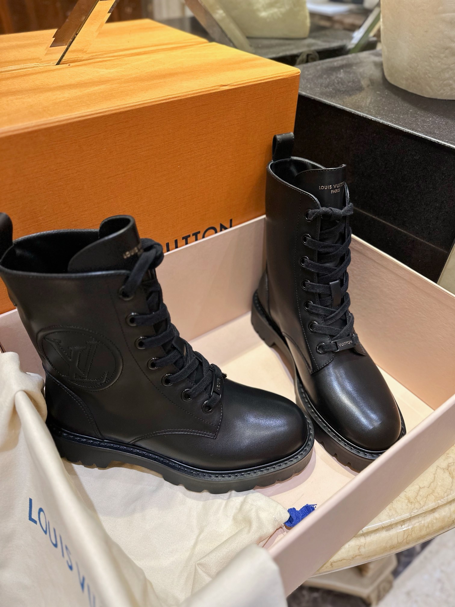 LV Territory Signature Biker Boots