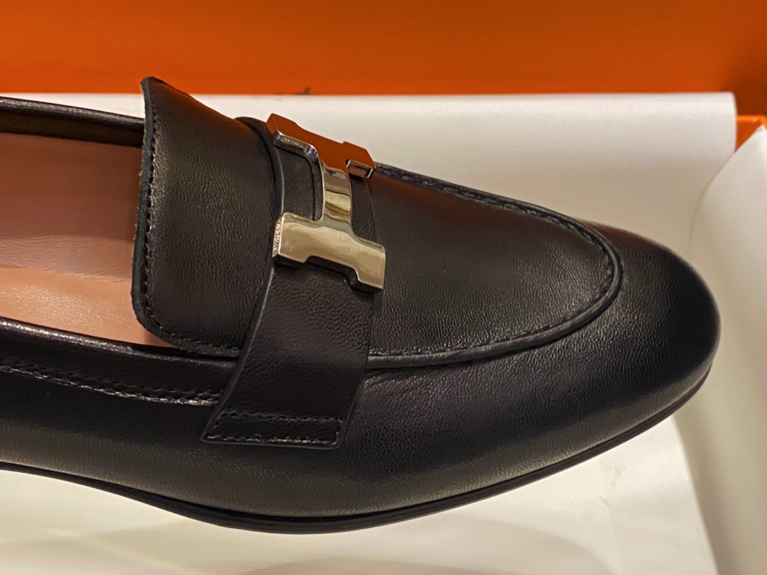 Hermes Classic H-Buckle Loafers