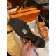 Hermes Gilded Beige Fringed Loafers