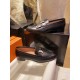 Hermes Black Fringed Loafers