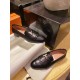 Hermes Black Fringed Loafers