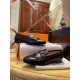 Hermes Black Fringed Loafers