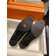 Hermes Black Fringed Loafers