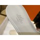 Hermes Kelly White High Heel Slides