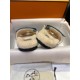 Hermes chypre Wool Slides with Lamb Wool Lining