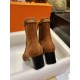 Hommage Lingfeng Grass Brown Lace-up Boots