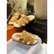 Hermes chypre Wool Slides with Lamb Wool Lining