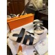 Hermes chypre Wool Slides with Lamb Wool Lining