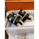 Hermes chypre Wool Slides with Lamb Wool Lining