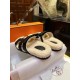 Hermes chypre Wool Slides with Lamb Wool Lining