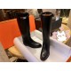 Hermes Classic Black Silver Kelly Knee-High Boots