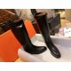 Hermes Classic Black Silver Kelly Knee-High Boots