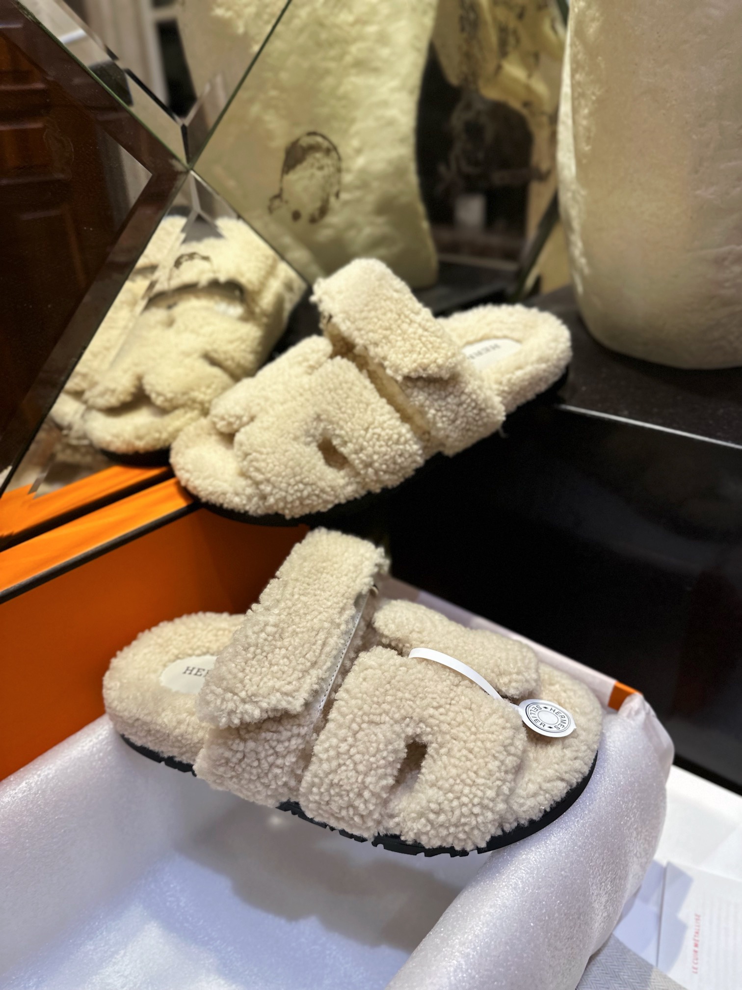 Hermes chypre Wool Slides