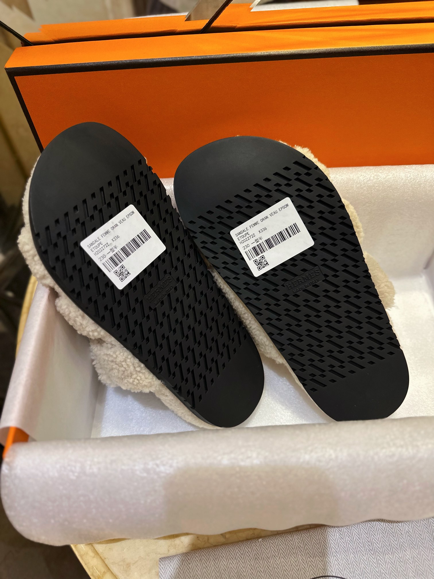 Hermes chypre Wool Slides