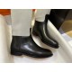 Hermes Kelly Button Canvas Patchwork Knee-High Boots