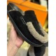 Hermes Boken Wool Slides