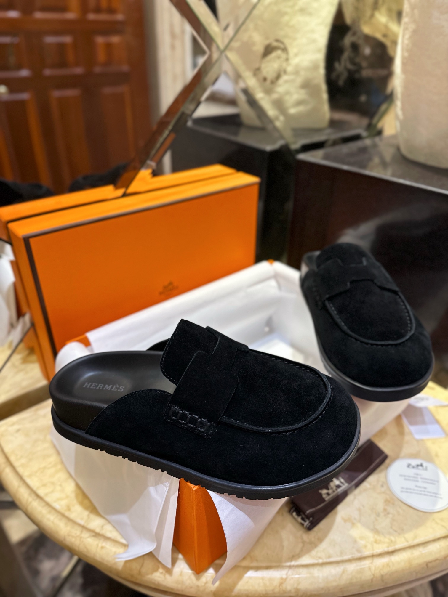 Hermes Boken Slippers