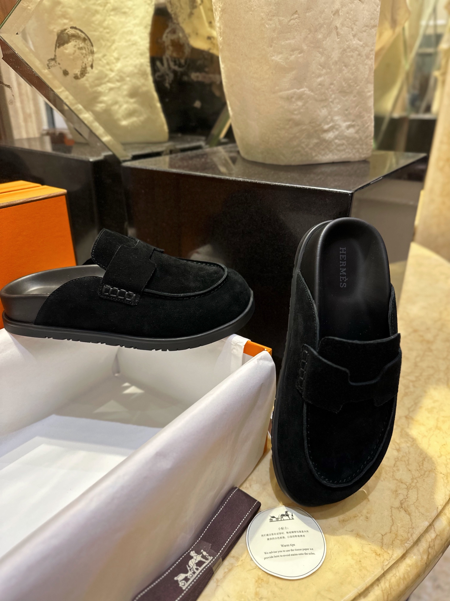 Hermes Boken Slippers