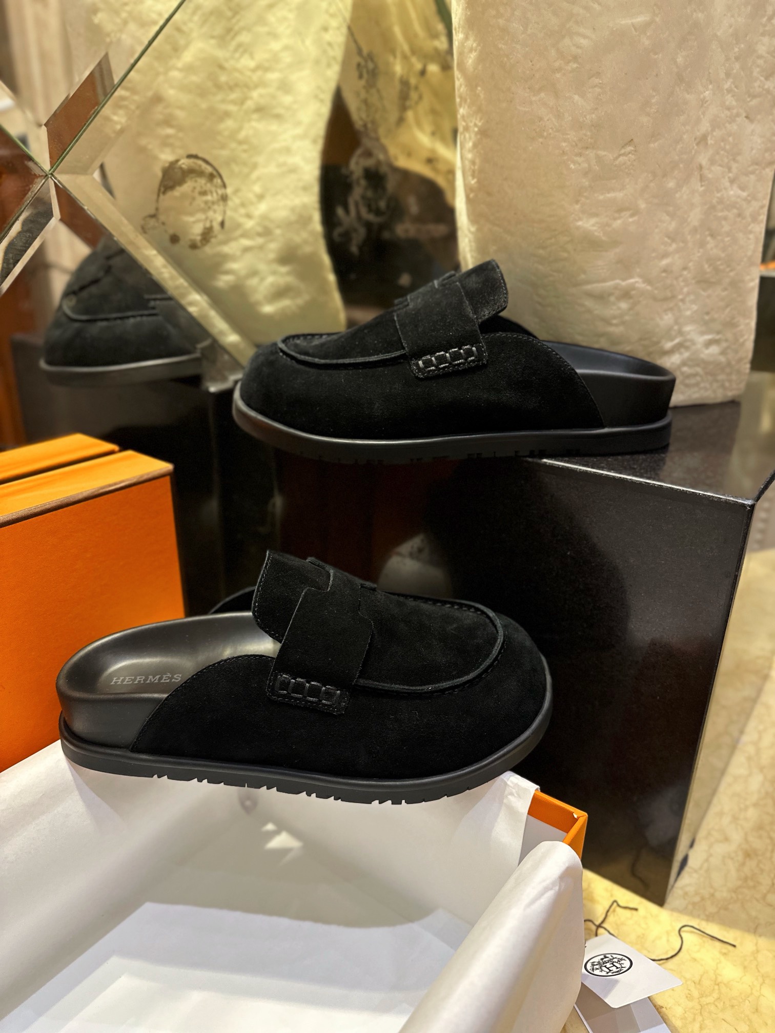 Hermes Boken Slippers