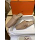 Hermes Groupie Goat Leather Mule Slides