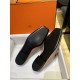 Hermes Groupie Goat Leather Mule Slides