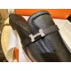 Hermes Groupie Goat Leather Mule Slides