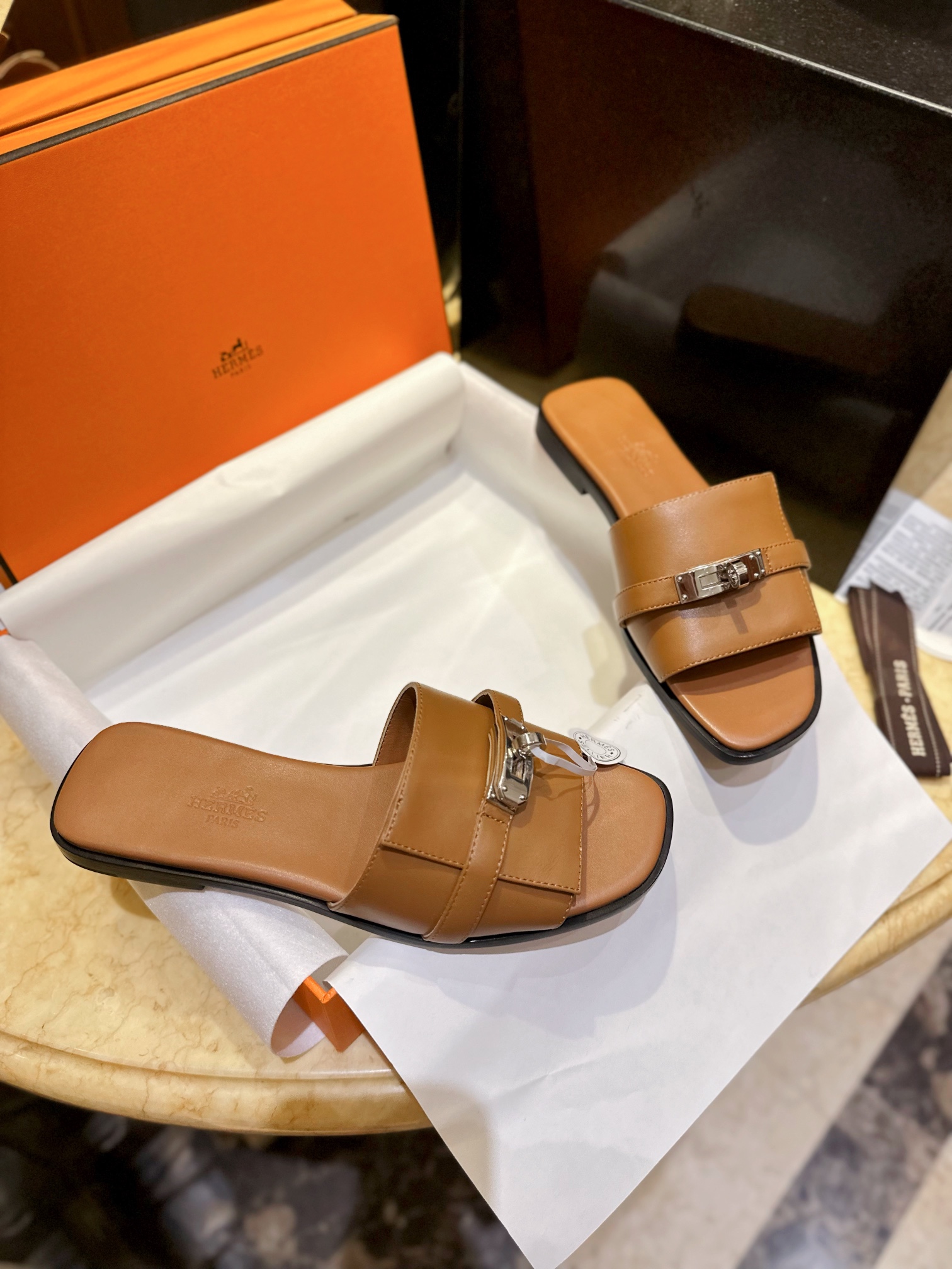 Hermes Kelly Slippers