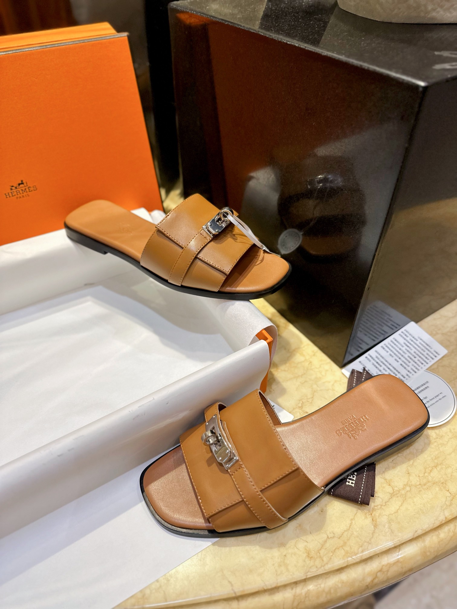 Hermes Kelly Slippers