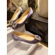 Manolo Blahnik Gray Silk White Crystal Flat Shoes