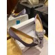 Manolo Blahnik Gray Silk White Crystal High Heels