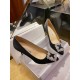 Manolo Blahnik Black Silk White Crystal 7cm High Heels