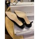 Manolo Blahnik Black Silk White Crystal 7cm High Heels