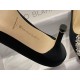 Manolo Blahnik Black Silk White Crystal 7cm High Heels