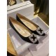 Manolo Blahnik Black Silk White Crystal Flat Shoes