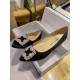 Manolo Blahnik Black Silk White Crystal Flat Shoes