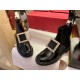 Roger Vivier Crystal Buckle Patent Leather Ankle Boots