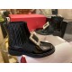 Roger Vivier Crystal Buckle Patent Leather Ankle Boots