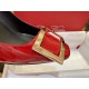 Roger Vivier 7cm Short Toe TP + Elegant Gold Buckle, Bell High Heel Single Shoes