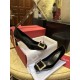 Roger Vivier 7cm Bell High Heel Single Shoes, Imported Cow Patent Leather + Gold Square Buckle, Lamb Leather Lining, 7cm Heel