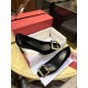 Roger Vivier 7cm Bell High Heel Single Shoes, Imported Cow Patent Leather + Gold Square Buckle, Lamb Leather Lining, 7cm Heel