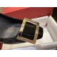 Roger Vivier 7cm Bell High Heel Single Shoes, Imported Cow Patent Leather + Gold Square Buckle, Lamb Leather Lining, 7cm Heel