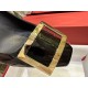 Roger Vivier 7cm Bell High Heel Single Shoes, Imported Cow Patent Leather + Gold Square Buckle, Lamb Leather Lining, 7cm Heel