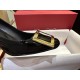 Roger Vivier 7cm Bell High Heel Single Shoes, Imported Cow Patent Leather + Gold Square Buckle, Lamb Leather Lining, 7cm Heel