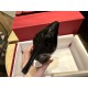 Roger Vivier 7cm Bell High Heel Single Shoes, Imported Cow Patent Leather + Gold Square Buckle, Lamb Leather Lining, 7cm Heel