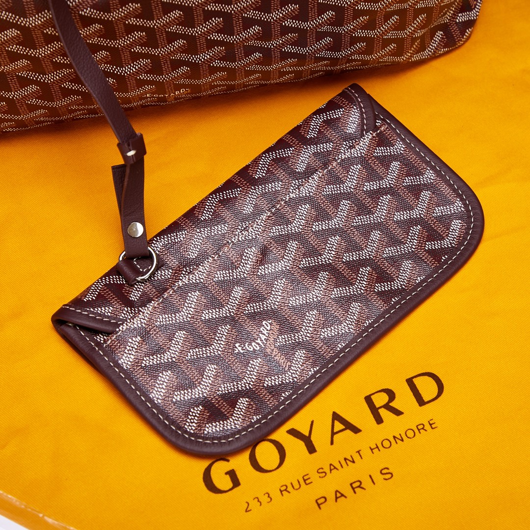 GOYARD Teto Shopping Bag Set with Parent-child Pouches, Hand-stitched with Locking Threads, Fabric Fresh and Soft, Medium Size, 47cm