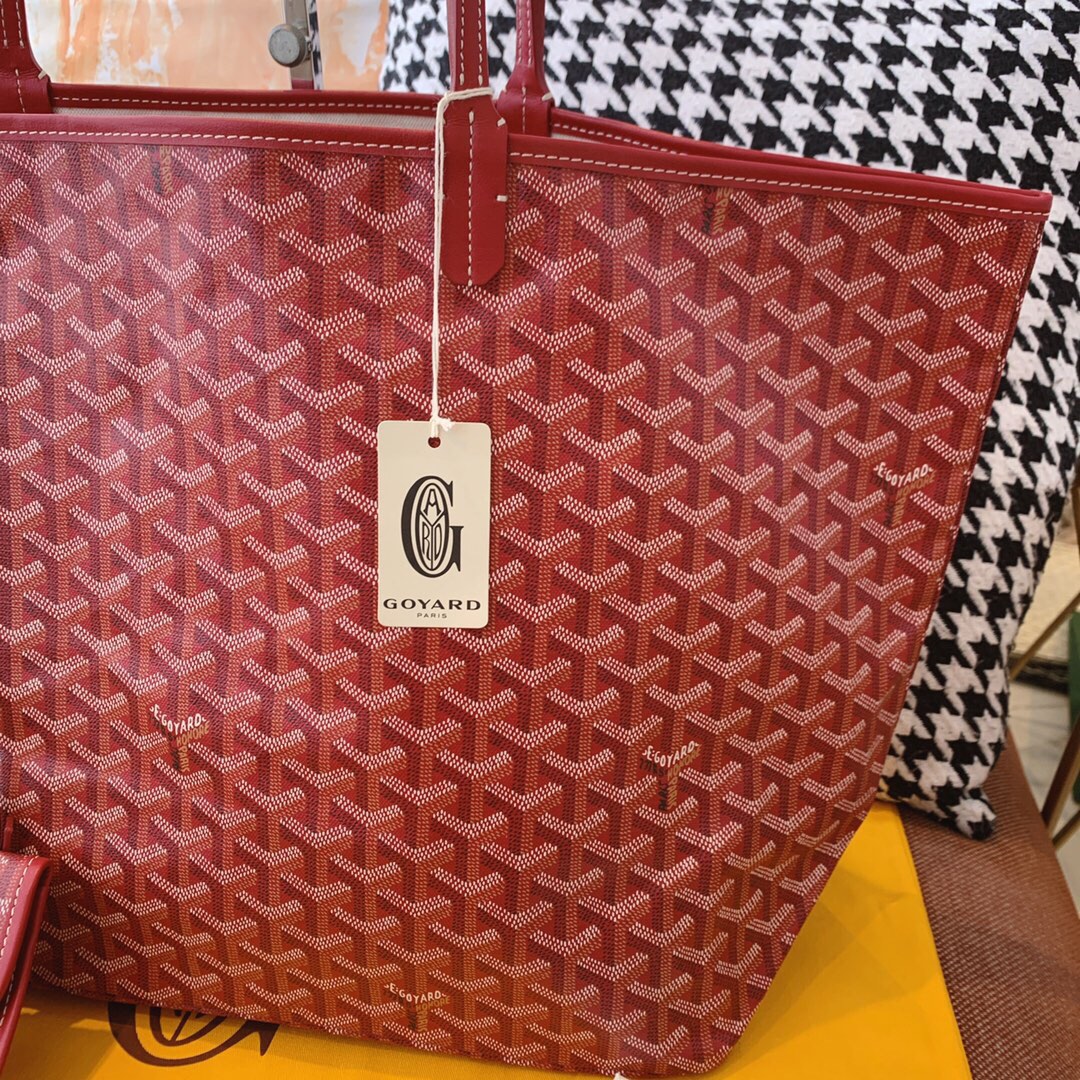 GOYARD Saint Louis Shopping Bag Set with Parent-child Pouches, Hand-stitched with Locking Threads, Fabric Fresh and Soft, Medium Size, 57cm