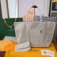 GOYARD Saint Louis Shopping Bag Set with Parent-child Pouches, Hand-stitched with Locking Threads, Fabric Fresh and Soft, Medium Size, 57cm