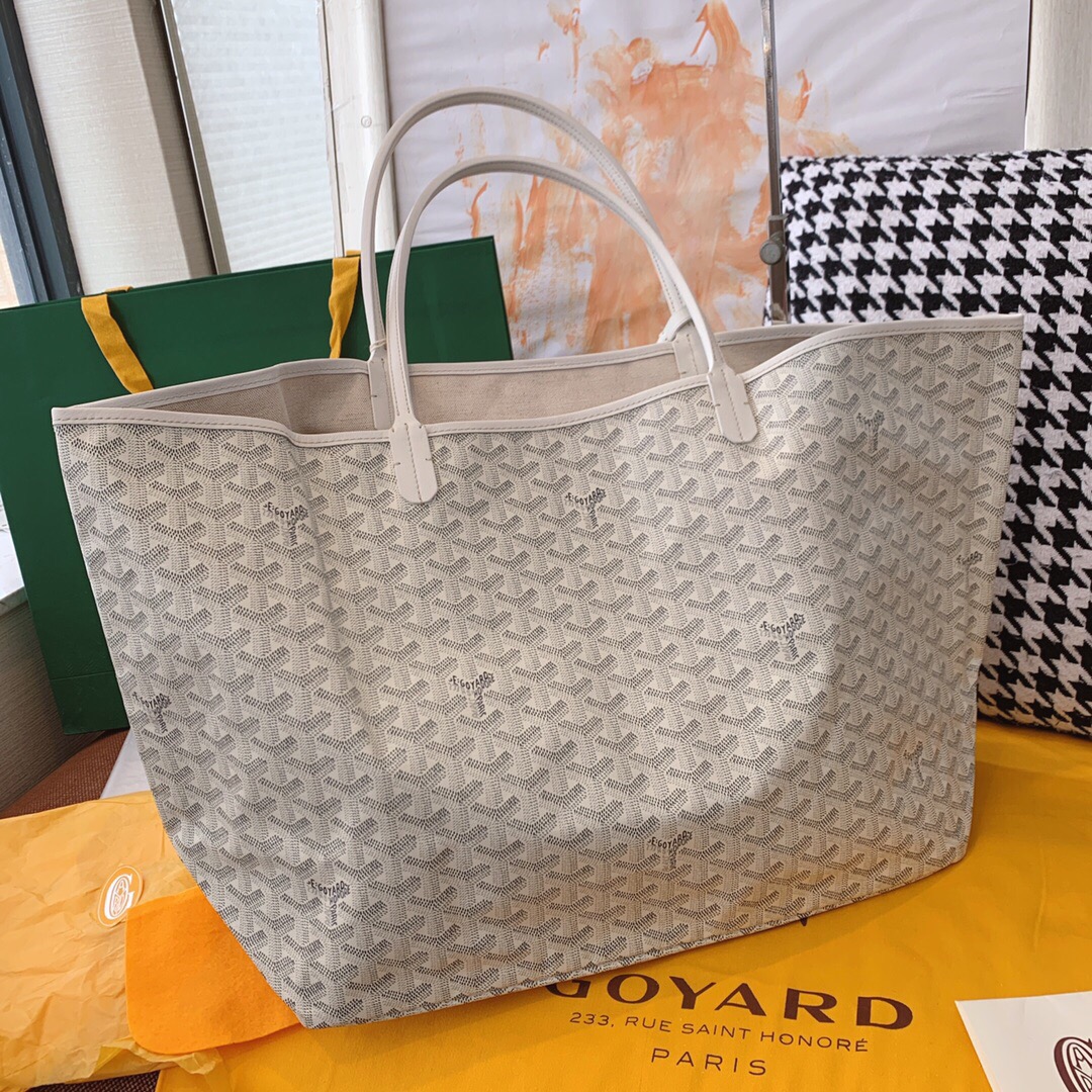 GOYARD Saint Louis Shopping Bag Set with Parent-child Pouches, Hand-stitched with Locking Threads, Fabric Fresh and Soft, Medium Size, 57cm