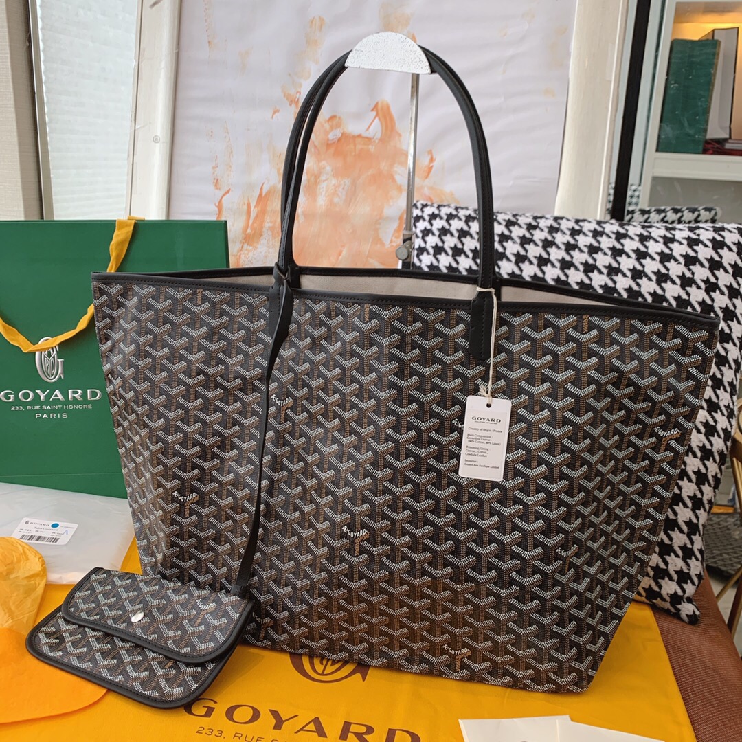 GOYARD Saint Louis Shopping Bag Set with Parent-child Pouches, Hand-stitched with Locking Threads, Fabric Fresh and Soft, Medium Size, 57cm